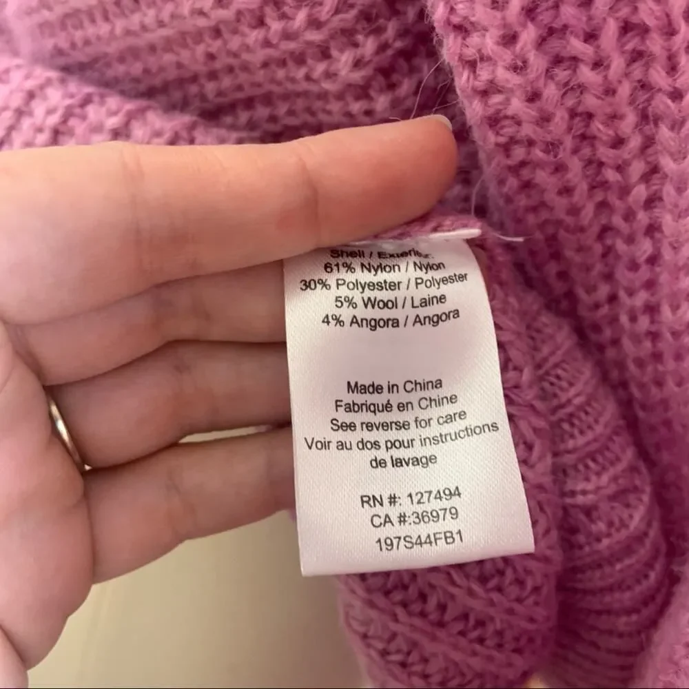Heartloom Dani Dusty Pink Lilac Knit Sweater Size Woman's Medium